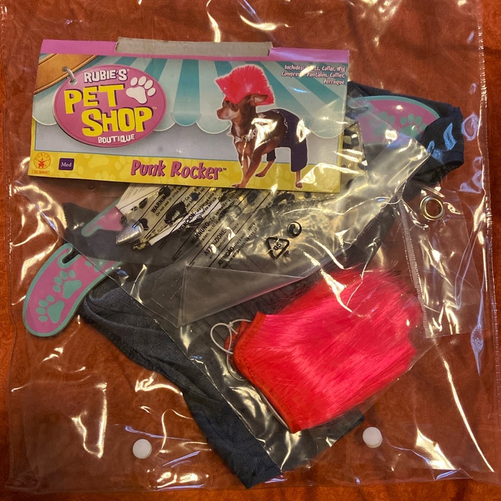 Punk rock dog costume size M